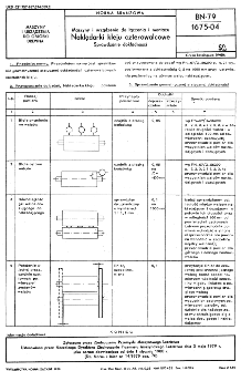 Maszyny i urządzenia do łączenia i montażu - Nakładarki kleju czterowalcowe - Sprawdzanie dokładności BN-79/1675-04