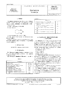 Sacharyna - Substancja BN-83/6188-01