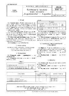 Butelkowana naturalna woda mineralna "Augustynianka" - Augustów BN-90/9567-31