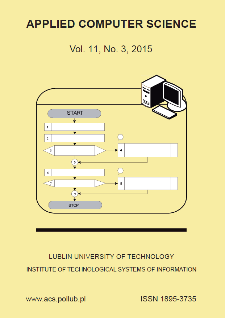 Applied Computer Science Vol. 11, No 3, 2015