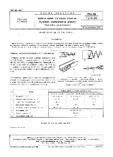 Baterie klatek dla trzody chlewnej - System zadawania paszy - Paramatry podstawowe BN-89/1974-04