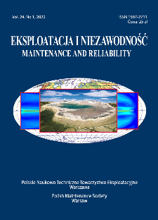 Eksploatacja i Niezawodność = Maintenance and Reliability Vol. 24 No.1, 2022