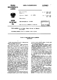 Zawór do homogenizacji, zwłaszcza produktów spożywczych : opis patentowy nr 115013