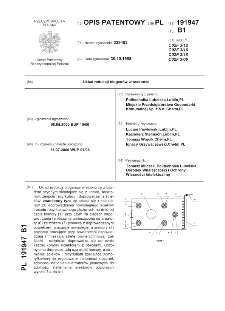 Układ redukcji biogenów w reaktorze : opis patentowy nr 191947