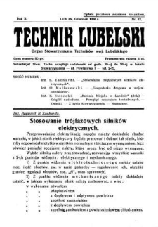 Technik lubelski : organ Stowarzyszenia Techników Lubelskich n. 12(1930)