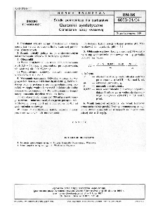 Środki pomocnicze dla garbarstwa - Garbniki syntetyczne - Oznaczanie liczby kwasowej BN-86/6063-21/04