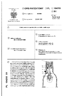 Układ pomiaru temperatury tłoka w silniku spalinowym : opis patentowy nr 184255