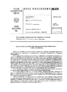 Układ korekcji kompensacji błędu kątowego powietrznego transformatora prądowo-napięciowego : opis patentowy nr 88279