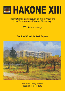 HAKONE XIII : International Symposium on High Pressure Low Temperature Plasma Chemistry : 25th Anniversary : Book of Contributed Papers