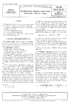 Syntetyczny węglan wapniowy - Oznaczanie zawartości żelaza BN-86/6016-05/07