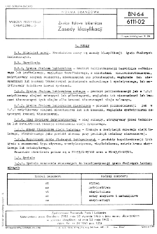 Żywice ftalowe lakiernicze - Zasady klasyfikacji BN-64/6111-02