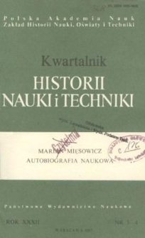 Kwartalnik Historii Nauki i Techniki R. 32 nr 3-4/1987