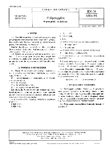 Polipropylen - Wymagania techniczne BN-79/6364-03