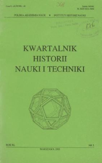 Kwartalnik Historii Nauki i Techniki R. 40 nr 3/1995
