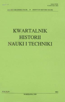 Kwartalnik Historii Nauki i Techniki R. 44 nr 2/1999