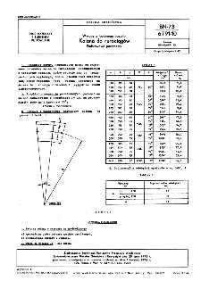 Wyroby z topionego bazaltu - Kolana do rurociągów - Podstawowe parametry BN-73/6791-10