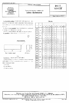 Formy do tworzyw sztucznych - Listwy dystansowe BN-77/1694-08