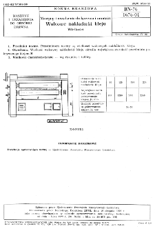Maszyny i urządzenia do łączenia i montażu - Walcowe nakładarki kleju - Wielkości BN-76/1676-01
