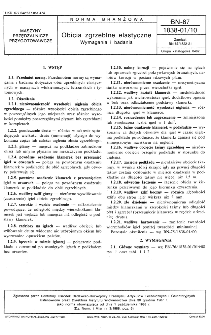 Obicia zgrzeblne elastyczne - Wymagania i badania BN-87/1838-01/10