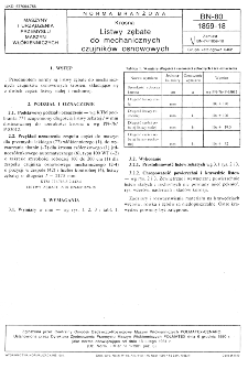 Krosna - Listwy zębate do mechanicznych czujników osnowowych BN-80/1859-18