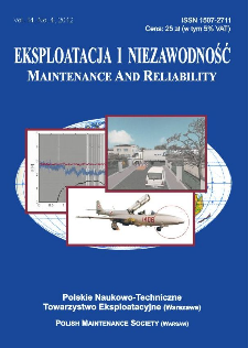 Eksploatacja i Niezawodność = Maintenance and Reliability Vol. 14 No. 4, 2012