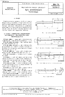 Wyposażenie maszyn igłujących - Igły przetykające - Terminologia BN-79/1878-01