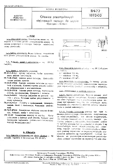 Głowice przemysłowych stębnowych maszyn do szycia - Wymagania i badania BN-72/1892-02