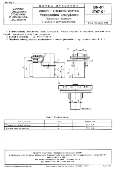 Maszyny i urządzenia pralnicze - Prasownice szczękowe - Wysokości robocze i wymiary przyłączeniowe BN-81/2767-01