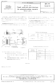 Maszyny tkalni - Cewki wątkowe pierścieniowe do automatycznego cewienia - Główne wymiary BN-79/1858-19