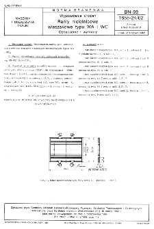 Wyposażenie krosien - Ramy nicielnicowe wieszakowe typu WA i WC - Oznaczenie i wymiary BN-89/1858-24/02