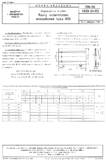 Wyposażenie krosien - Ramy nicielnicowe wieszakowe typu WD BN-89/1858-24/03