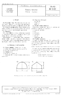 Tunele foliowe - Podział i wymiary BN-83/8810-01