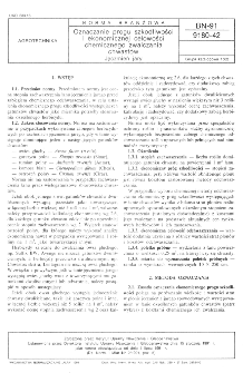 Oznaczanie progu szkodliwości i ekonomicznej celowości chemicznego zwalczania chwastów - Jęczmień jary BN-91/9180-42