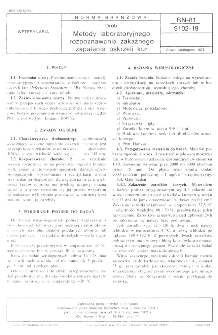 Drób - Metody laboratoryjnego rozpoznawania zakaźnego zapalenia oskrzeli kur BN-81/9102-19