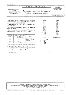 Domowe maszyny do szycia - Wymiary przyłączeniowe igielnic BN-88/4944-04