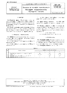 Surowce do wyrobów kosmetycznych - Kalogen rozpuszczalny - Wymagania i badania BN-85/6149-03