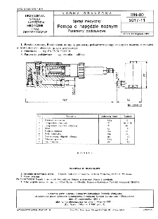 Sprzęt medyczny - Pompa o napędzie nożnym - Parametry podstawowe BN-80/5917-11