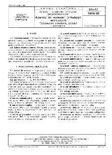 Aparaty i urządzenia zabiegowe przyrodolecznicze - Aparaty do wziewań (inhalacji) leczniczych - Podstawowe określenia, podział i wymagania BN-87/5958-06