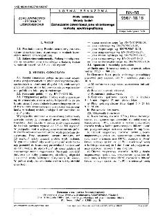 Wody lecznicze - Metody badań - Oznaczanie zawartości jonu strontowego metodą spektrograficzną BN-80/9567-18.16