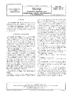 Wody lecznicze - Metody badań - Oznaczanie zawartości jonu manganowego metodą kolorymetryczną z formaldoksymem BN-80/9567-18.18