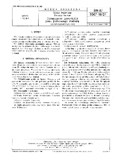 Wody lecznicze - Metody badań - Oznaczanie zawartości jonu jodkowego metodą redoksymetryczną BN-87/9567-18/21