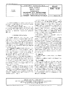 Wody lecznicze - Metody badań - Oznaczanie zawartości jonu azotanowego metodą spektrofotometryczną z kwasem fenolodwusulfonowym BN-87/9567-18/26