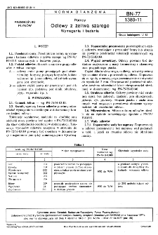 Pompy - Odlewy z żeliwa szarego - Wymagania i badania BN-77/1380-11