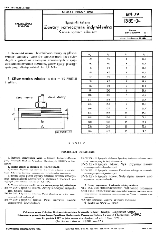 Sprężarki tłokowe - Zawory samoczynne indywidualne - Główne wymiary zabudowy BN-79/1385-04