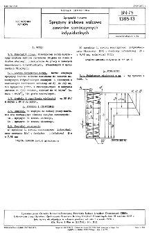 Sprężarki tłokowe - Sprężyny śrubowe walcowe zaworów samoczynnych indywidualnych BN-75/1385-13