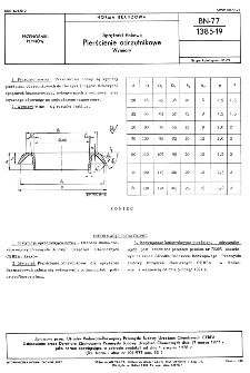 Sprężarki tłokowe - Pierścienie odrzutnikowe - Wymiary BN-77/1285-19