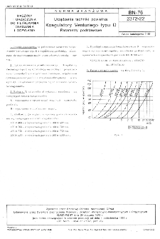 Urządzenia techniki powietrza - Koagulatory Venturiego typu D - Parametry podstawowe BN-76/2372-22