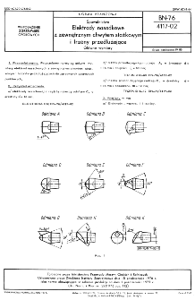 Spawalnictwo - Elektrody nasadkowe z zewnętrznym chwytem stożkowym i trzony przedłużające - Główne wymiary BN-76/4117-02