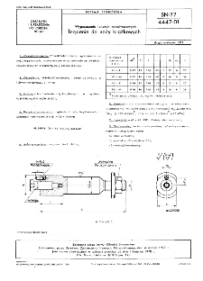 Wyposażenie tokarek rewolwerowych - Trzpienie do noży krążkowych BN-77/4447-01
