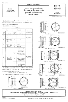 Lotnicze przyrządy pokładowe - korpusy cylindrycznych puszek wskaźników - główne wymiary BN-74/3891-01